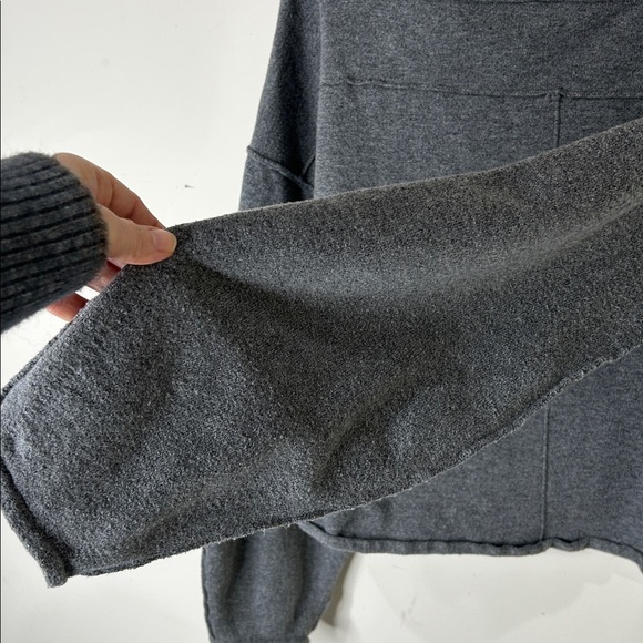 FREE PEOPLE Jamie Knit Sweater Dark Heather Gray Size Small - Picture 15 of 16